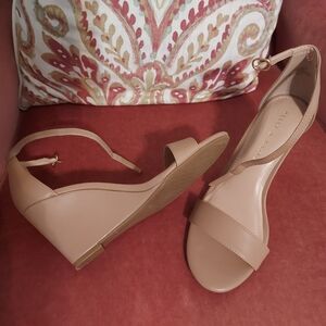 Kelly & Katie Nude Wedge Sandals